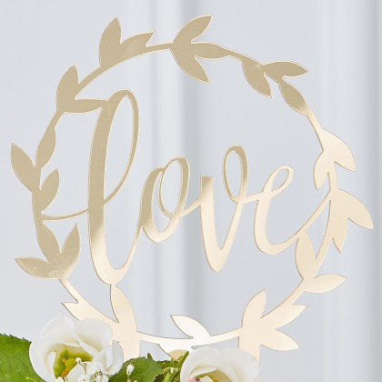 Cake Topper - Acrylic - Gold