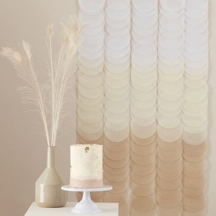 Backdrop - Tissue Paper Discs - Brown Ombre