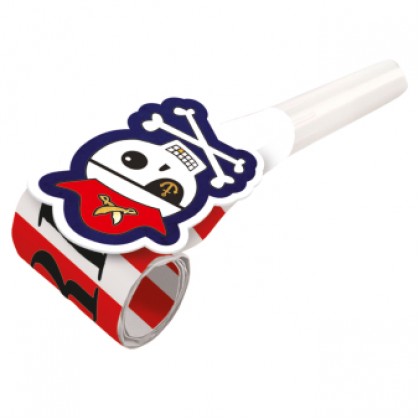 8 Blowouts Pirates Map Plastic / Paper 30 cm