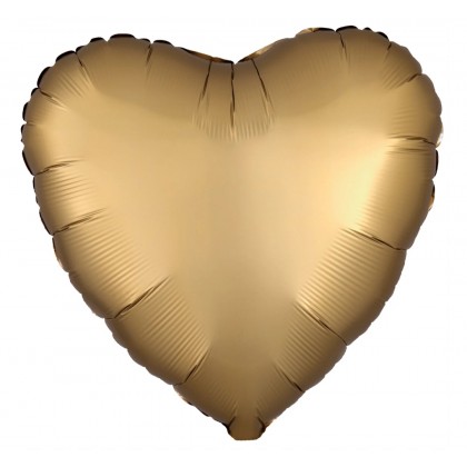 C16 Standard Silk Lustre Gold Heart Foil Balloon C