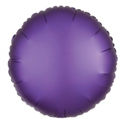 C16 Standard Silk Lustre Purple Round Foil Balloon