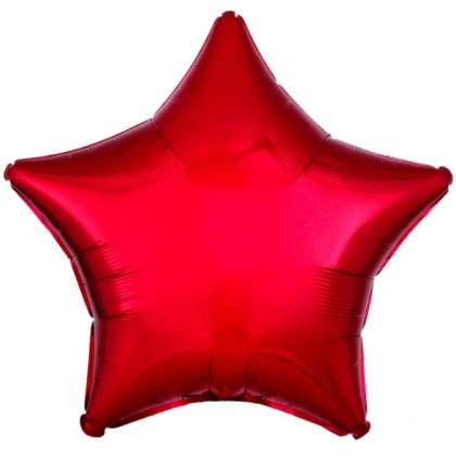 C16 Standard Metallic Red Star Foil Balloon C16 Pa