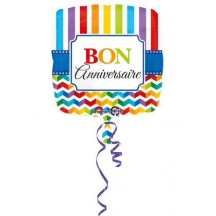 S40 Standard Stripes & Chevron BonAnniversaire Foi