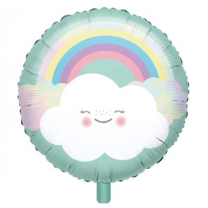 S40 Standard Rainbow & Cloud Foil Balloon S40 Pack