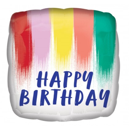 S40 Standard Happy Birthday Paint Foil Balloon S40