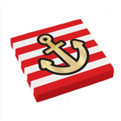 16 Napkins Pirates Map 33 x 33 cm