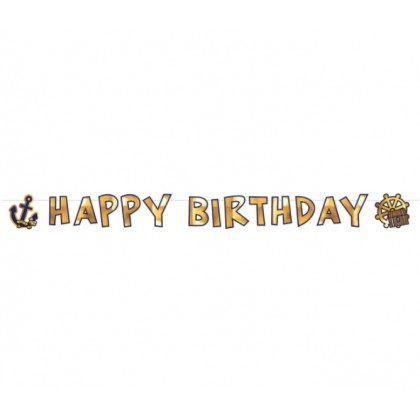 Letter Banner Pirates Map Paper 180 x 15 cm