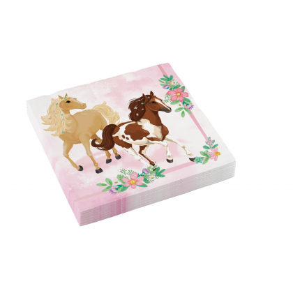 20 Napkins Beautiful Horses 33 x 33 cm
