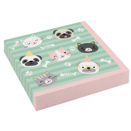 20 Napkins Hello Pets 33 x 33 cm