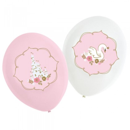 6 Latex balloons Princess for a Day 11"/27 cm