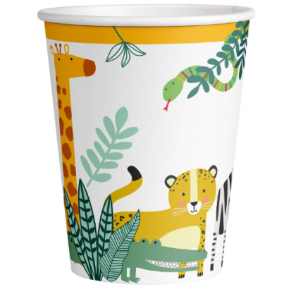 8 Cups Paper Get Wild 250 ml