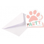 8 Invitations & Envelopes Hello Pets Paper 8 x 14 cm
