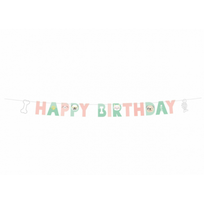 Letter Banner Hello Pets Paper 180 x 15 cm