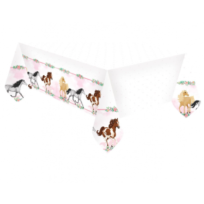 Tablecover Beautiful Horses Plastic 120 x 180 cm