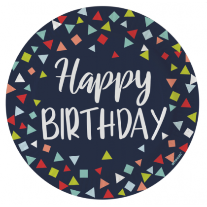 8 Plates A Reason To Celebrate Round Paper 23 cm