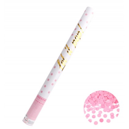 Confetti Cannon Pink Round Paper 60 cm