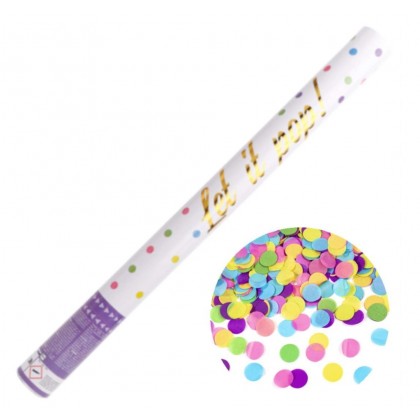 Confetti Cannon Multicolor Round Paper 60 cm
