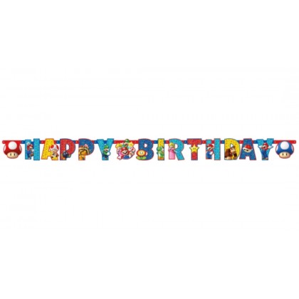 Letter Banner Super Mario Paper 190 x 15 cm