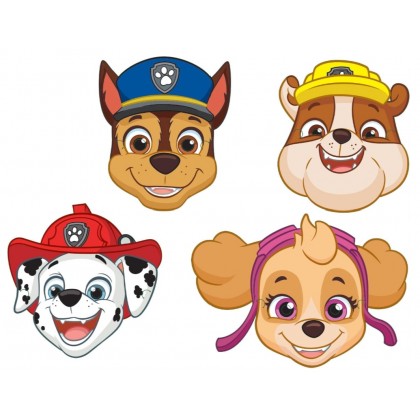 8 Masks Paw Patrol 2022 Paper