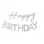 Bunting - Pastel Happy Birthda