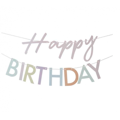 Bunting - Pastel Happy Birthda