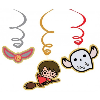 6 Swirl Decorations Harry Potter Papier 60 cm