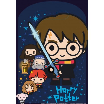 8 Loot Bags Harry Potter Plastic 23.4 x 16.2 cm
