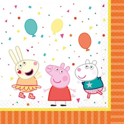 16 Lunch Napkins Peppa Pig 33 x 33 cm
