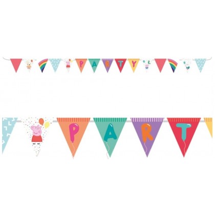 7 Swirl Decorations Peppa Pig Foil / Paper 61 cm