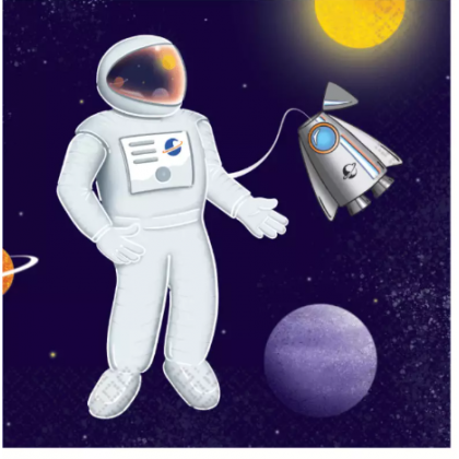 16 Napkins Space Party 33 x 33 cm