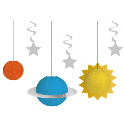 Decoration Kit Space Party Paper 6 Pieces