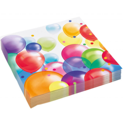 20 Napkins Balloons 33 x 33 cm