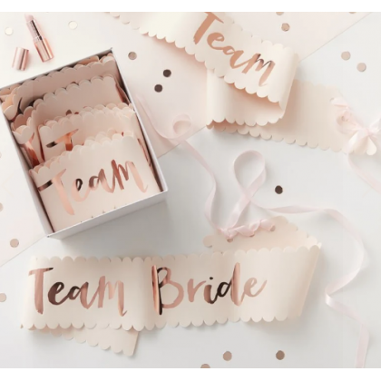 Team Bride' 6 pack sash pack