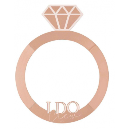 Rose Gold ring photo booth frame
