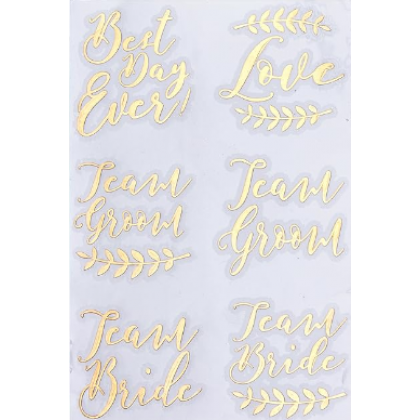 Rose Gold 'Team Bride' tattoos