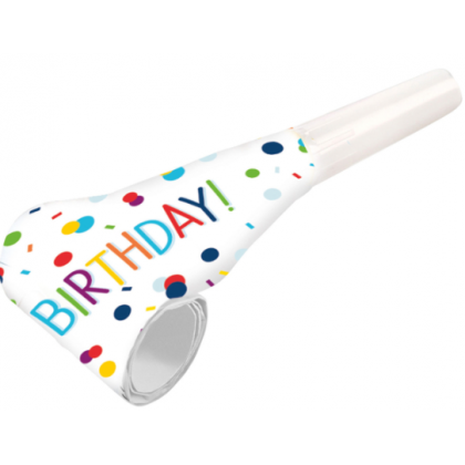 8 Blowouts Confetti Birthday Plastic / Paper 30 cm