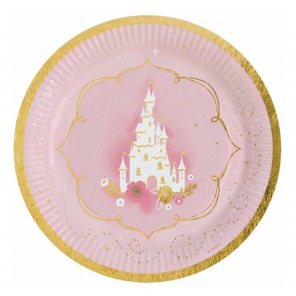8 Plates Princess for a Day Round Papier 23 cm
