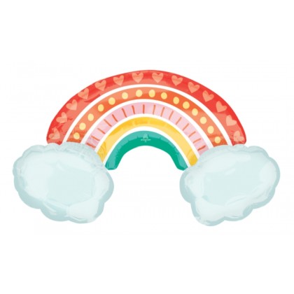 P35 SuperShape Rainbow Family Foil Balloon P35 Packaged 60 cm x 88 cm