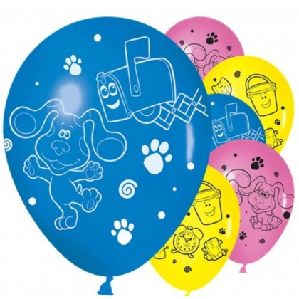 6 Latex Balloons Blue's Clues 27,5cm / 11"
