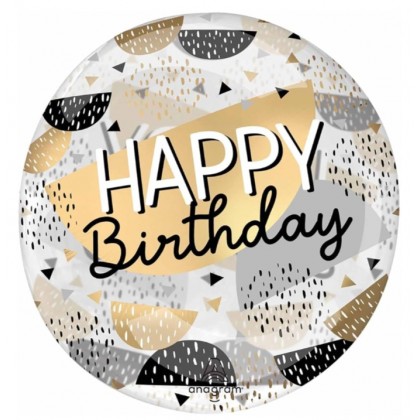 G20 CLEARZ HAPPY BIRTHDAY BLACK & GOLD