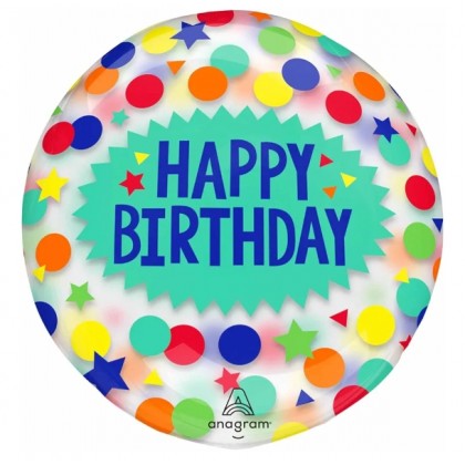 G20 CLEARZ HAPPY BIRTHDAY DOTS & STARS