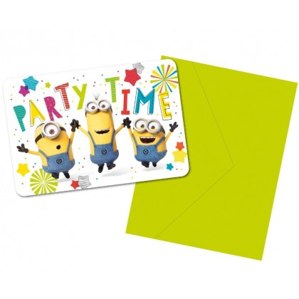 8 Invitations & Envelopes Despicable Me