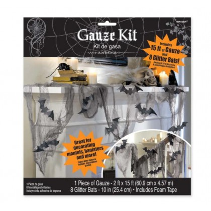 HALLOWEEN GLITTER BAT/GAUZE KIT