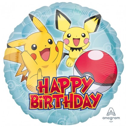Standard Pokemon HBD Foil Balloon S60 Packaged 43