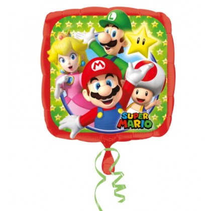 Standard Mario Bros Foil Balloon S60 Packaged 43 c