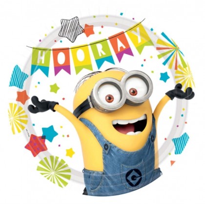 8 Plates Despicable Me Round Papier 23 cm