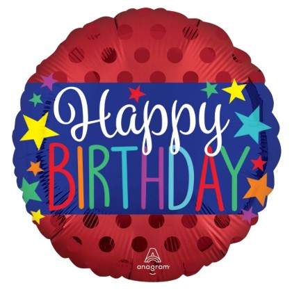 S40 18C XL STN HAPPY BIRTHDAY BANNER