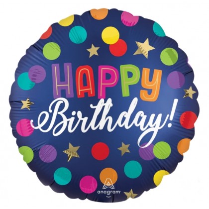 S40 18C XL STN BIRTHDAY BLUE CONFETTI