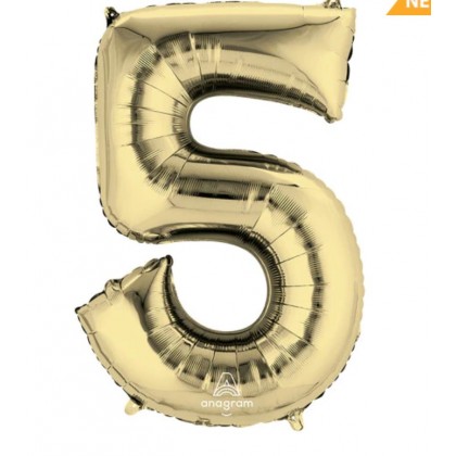 L34 LRG SHPnumber 5 white gold