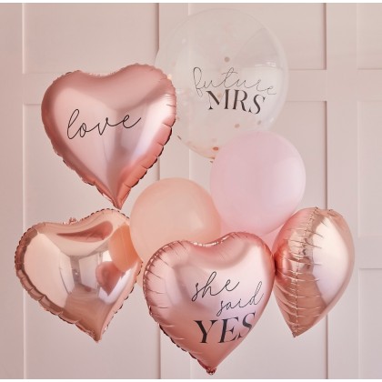 Balloon Cluster - Rose Gold & Pink